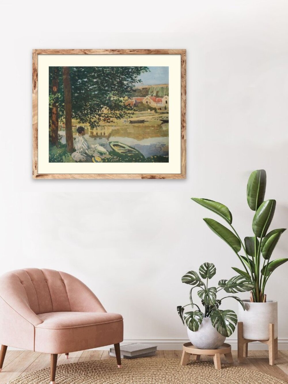 Claude Monet - The River (1868) Reproduction Print (Unframed)